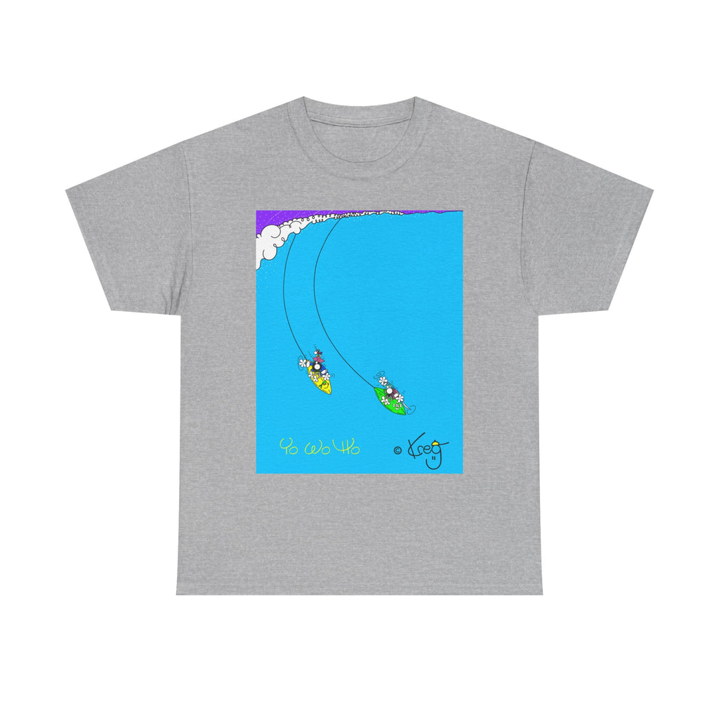 SURFING PIRATES YO WO HO,Unisex Heavy Cotton Tee