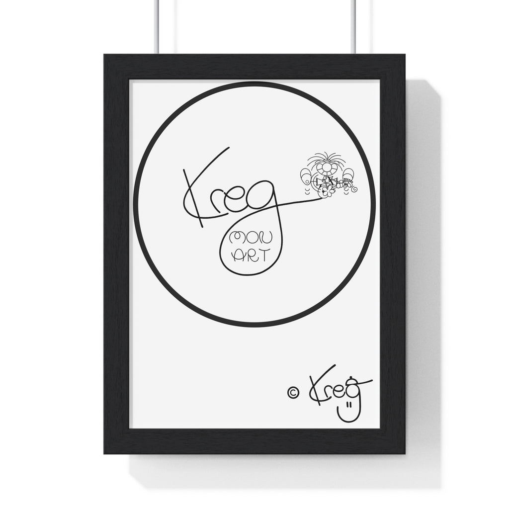 KREG MON ART LOGO,Premium Framed Vertical Poster