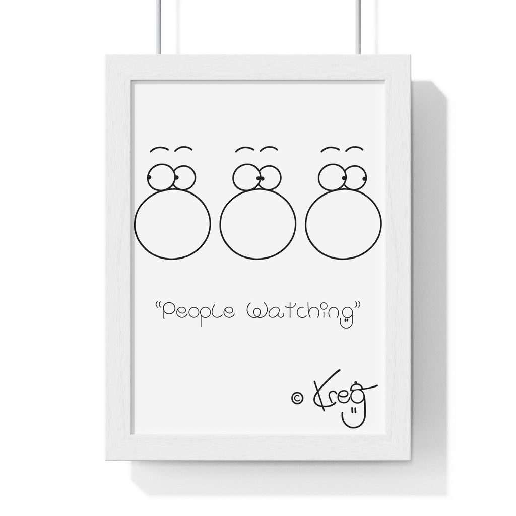 PEOPLE WATCHING,Premium Framed Vertical Poster