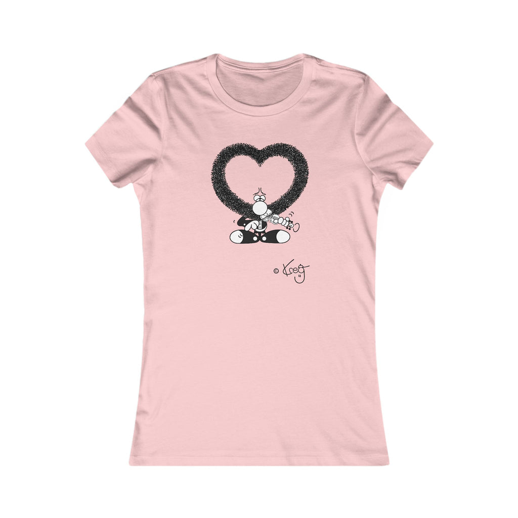 VIOLIN HEART MUSTACHE,Women's Favorite Tee
