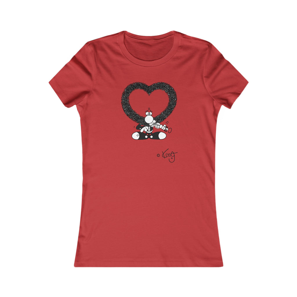 VIOLIN HEART MUSTACHE,Women's Favorite Tee