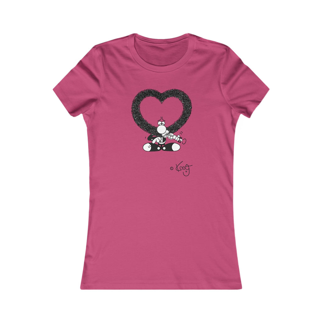 VIOLIN HEART MUSTACHE,Women's Favorite Tee