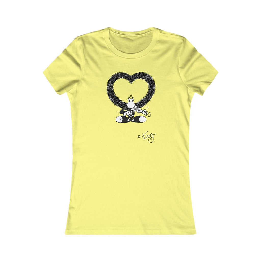 VIOLIN HEART MUSTACHE,Women's Favorite Tee
