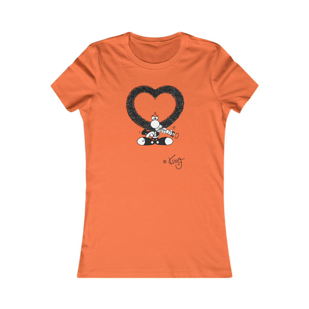 VIOLIN HEART MUSTACHE,Women's Favorite Tee