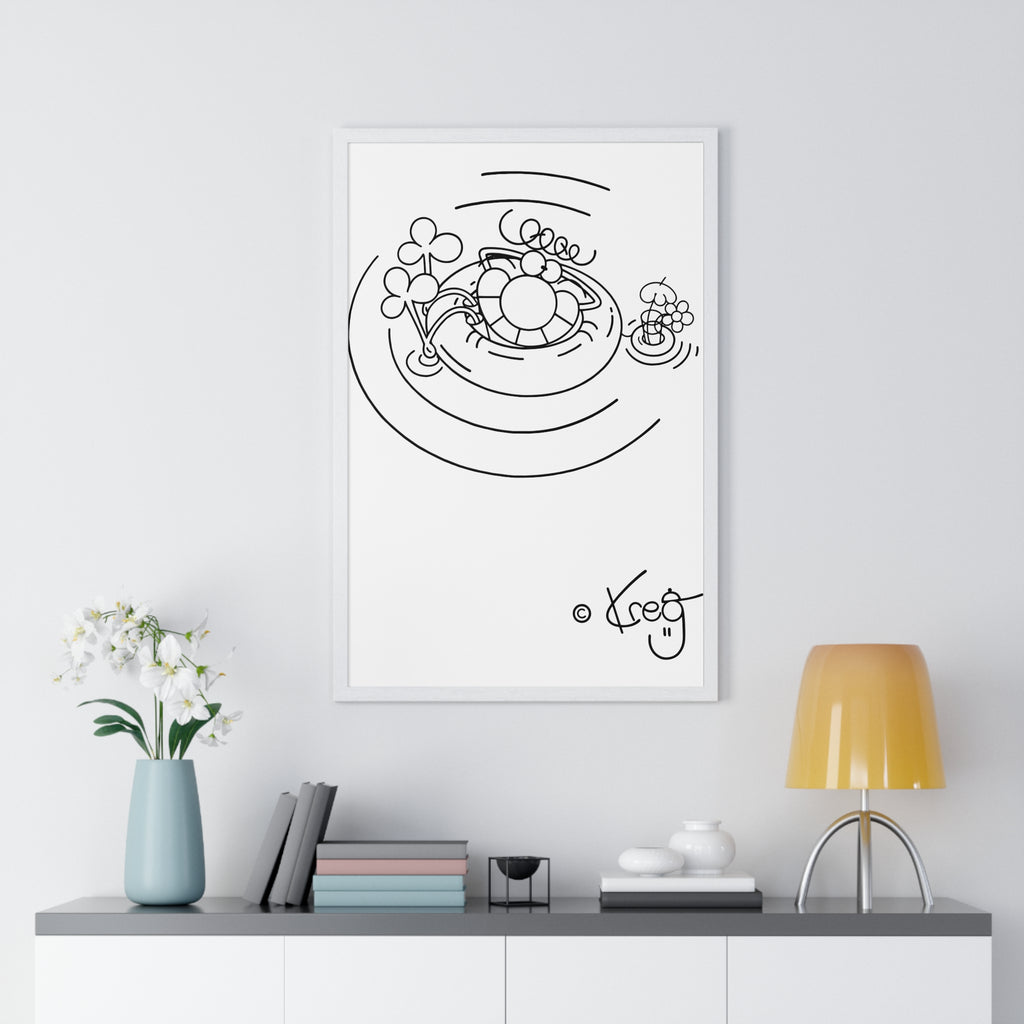 INNER TUBE DUDE,Vertical Framed Poster