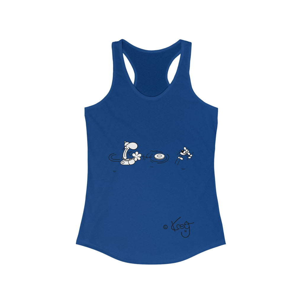 FREDDY FRISBEE DOG,Women's Ideal Racerback Tank