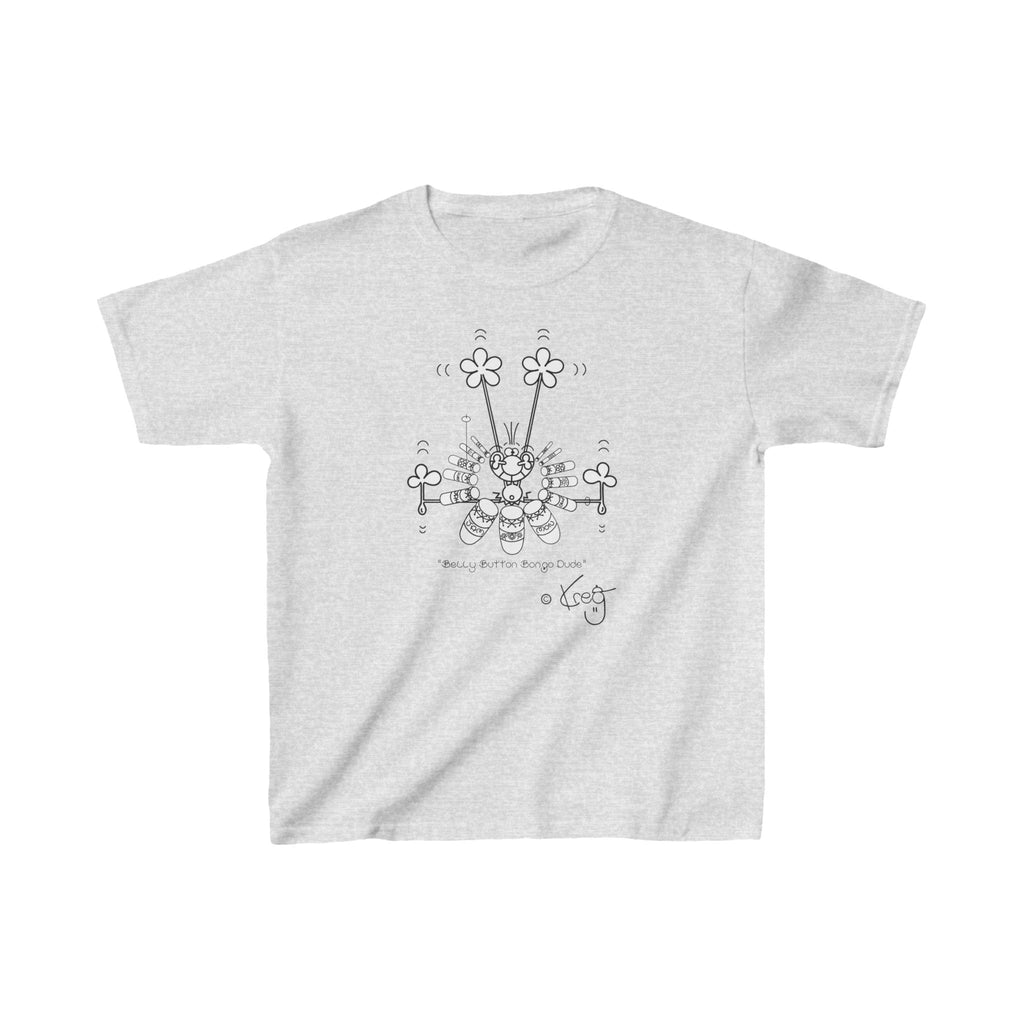 BELLY BUTTON BONGO DUDE,Kids Heavy Cotton™ Tee