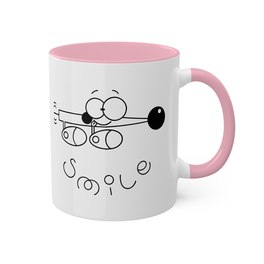 WEINER DOG SMILE Colorful Mugs, 11oz