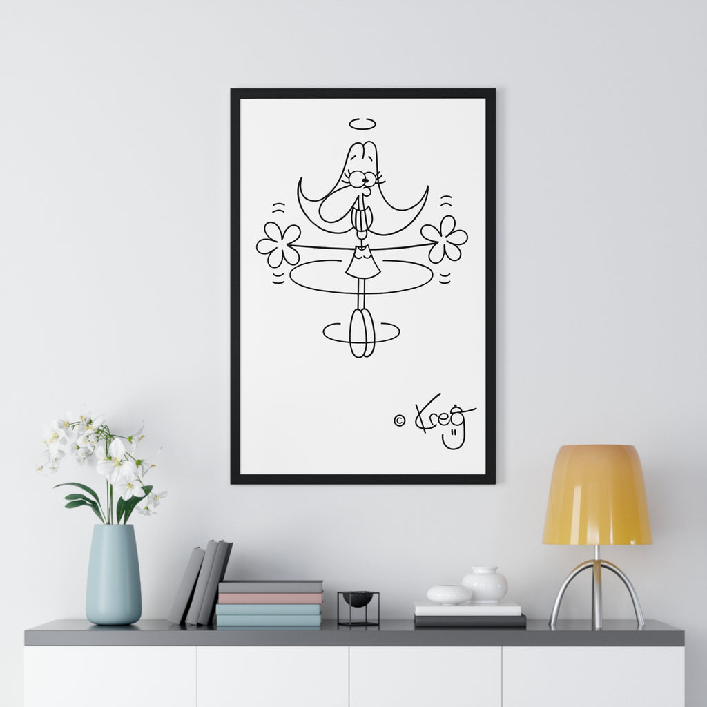 HAPPY DANCER,Vertical Framed Poster