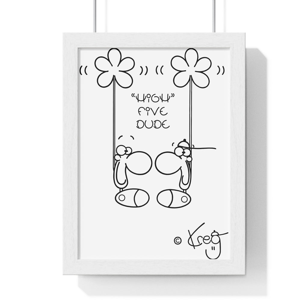 HIGH FIVE,Premium Framed Vertical Poster