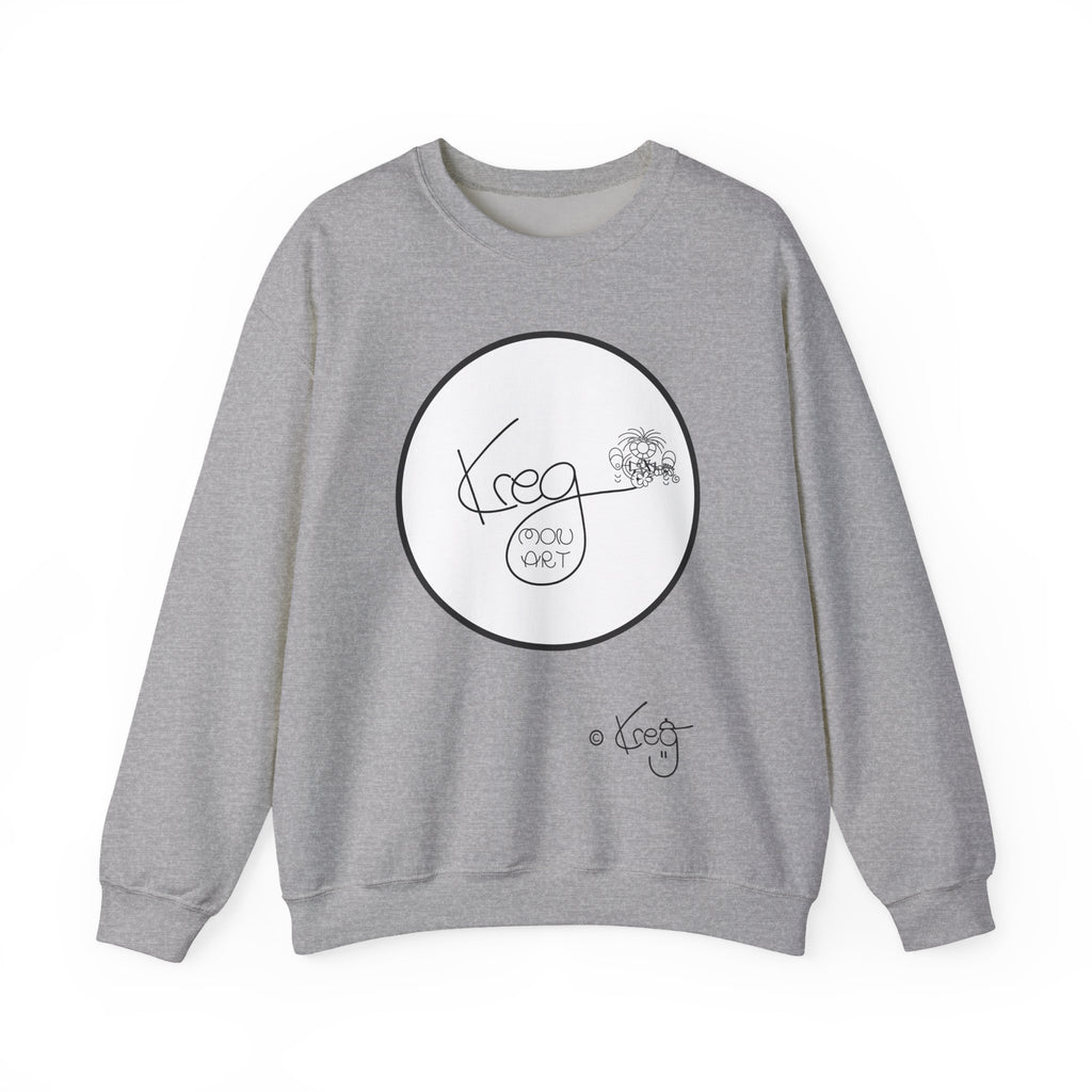 KREG MON ART LOGO,Unisex Heavy Blend™ Crewneck Sweatshirt