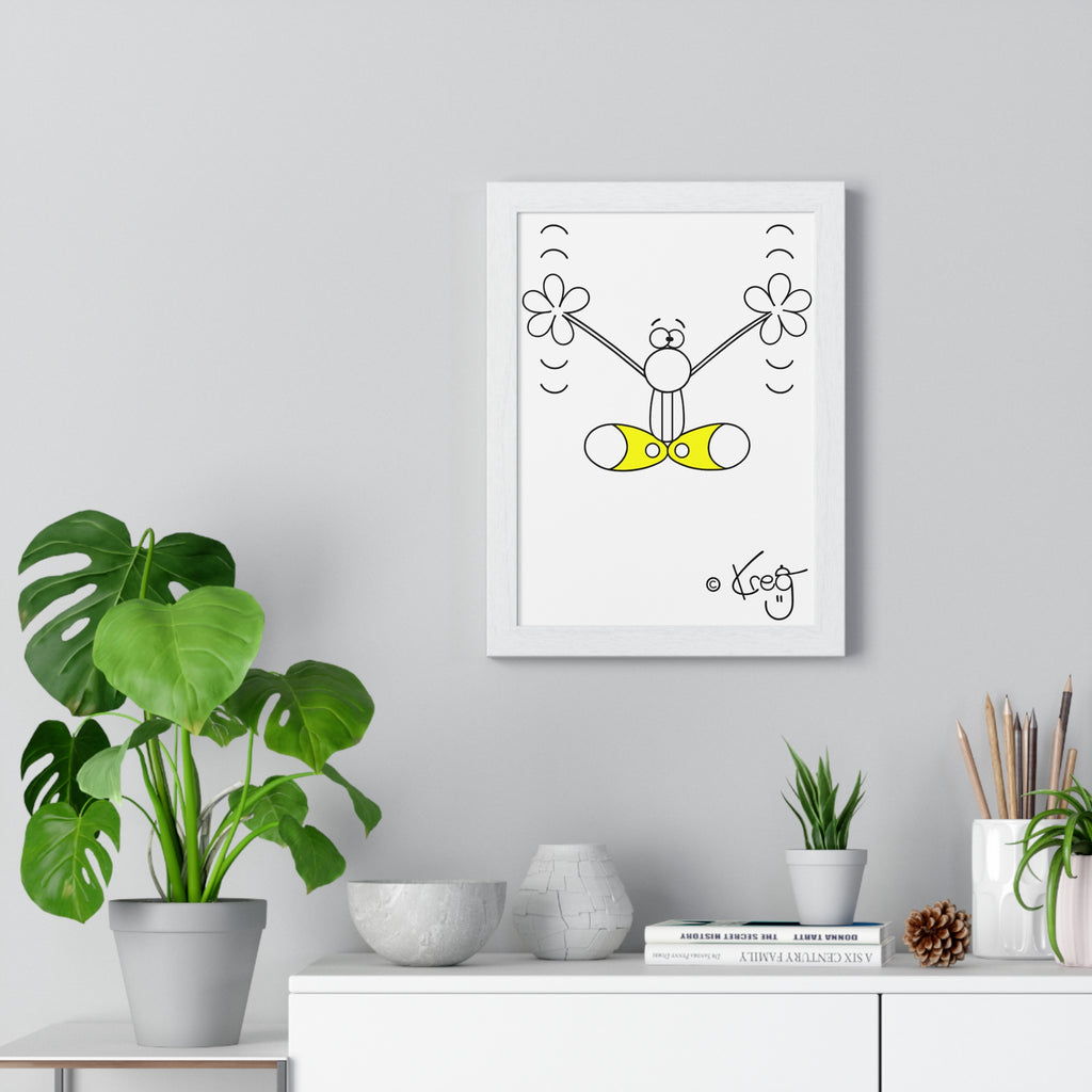 SILLY JOY ACTIVIST,Vertical Framed Poster