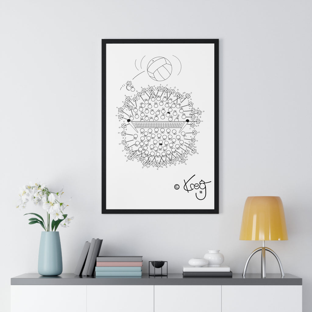 VOLLEYBALL FUN,Premium Framed Vertical Poster