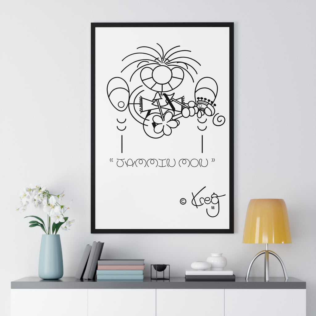 GUITAR MON JAMMIN,Premium Framed Vertical Poster