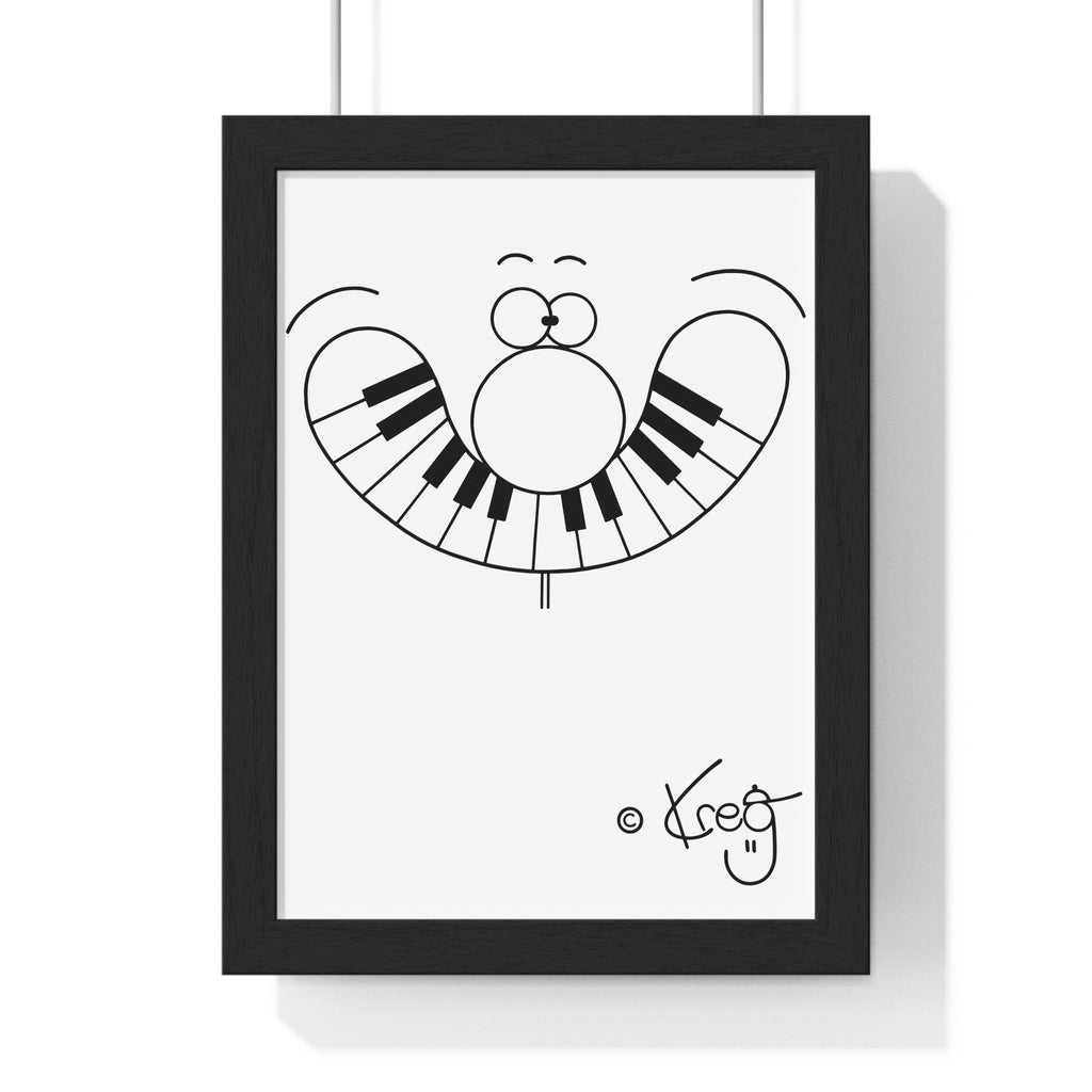 SMILE PIANO,Vertical Framed Poster