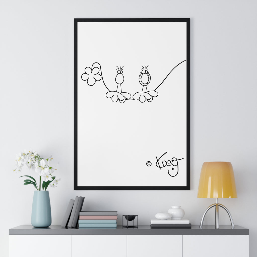 SILLY BIRDZ,Vertical Framed Poster