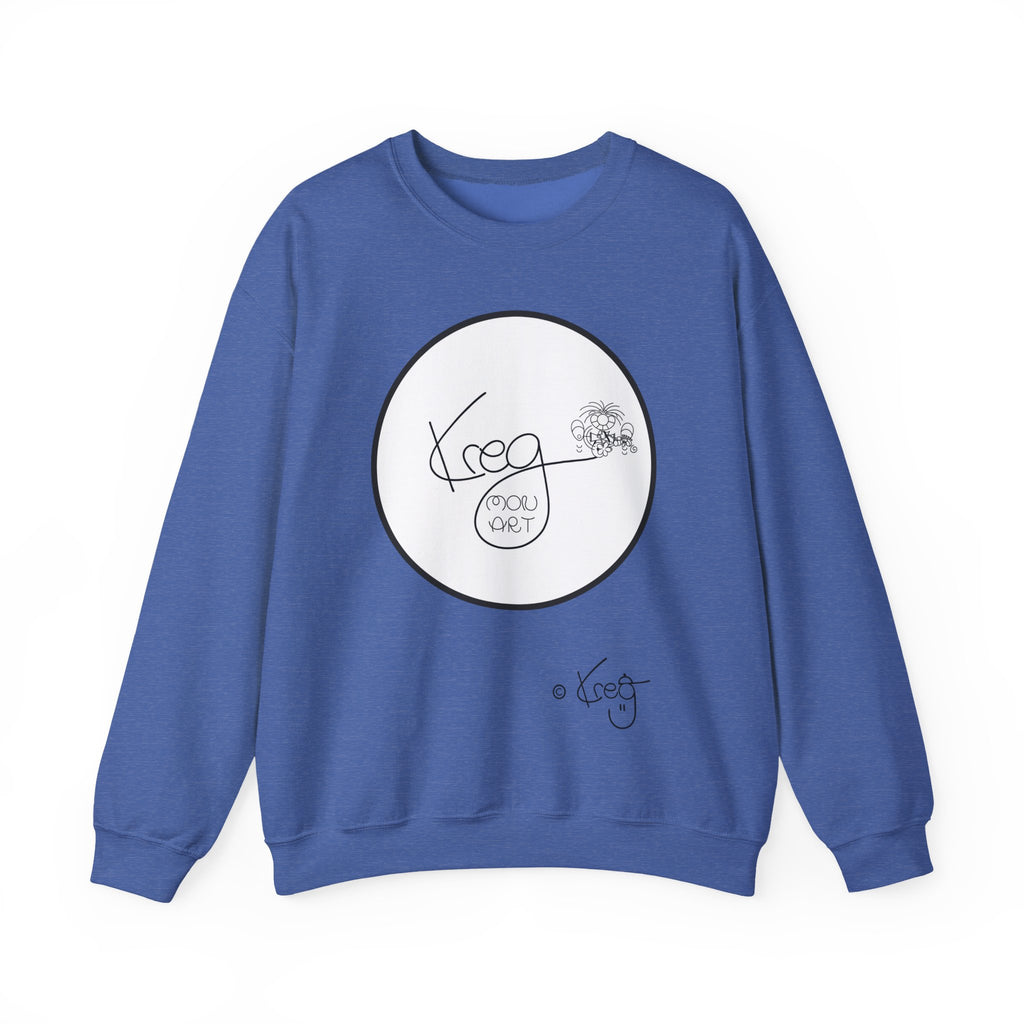 KREG MON ART LOGO,Unisex Heavy Blend™ Crewneck Sweatshirt