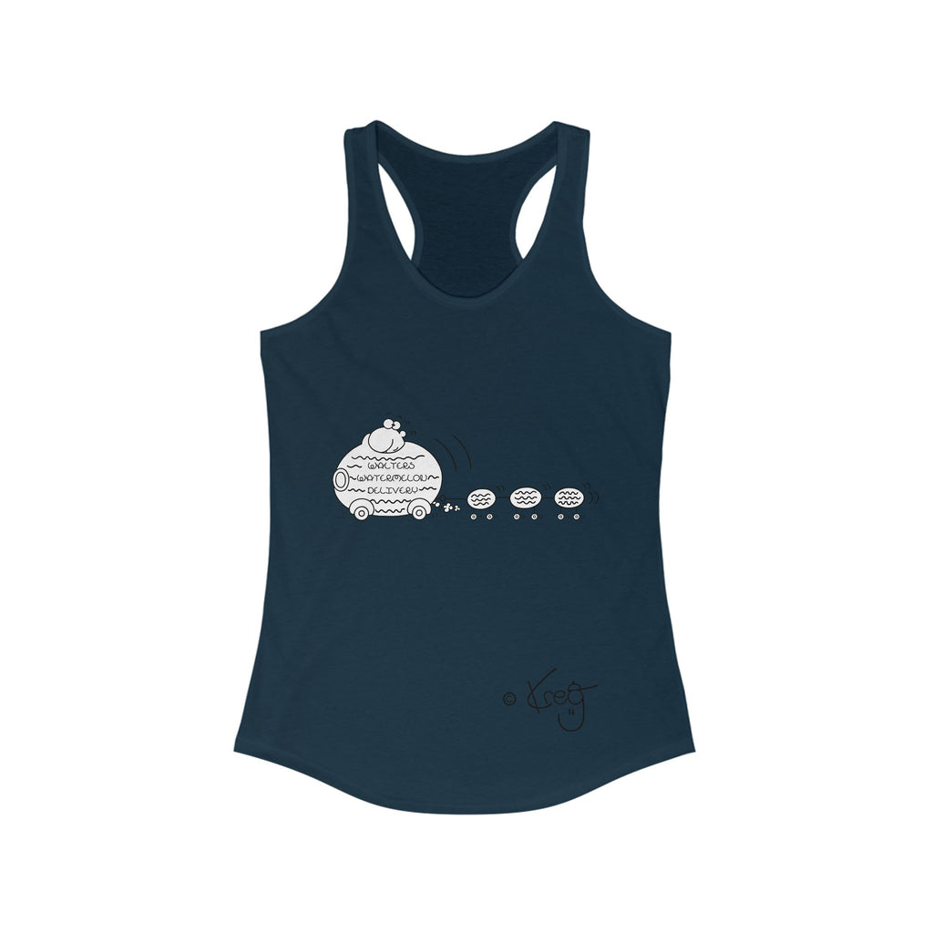 WALTER'S WATERMELON DELIVERY,Women's Ideal Racerback Tank