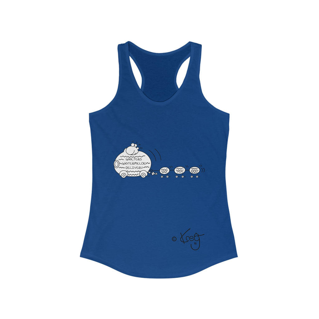 WALTER'S WATERMELON DELIVERY,Women's Ideal Racerback Tank