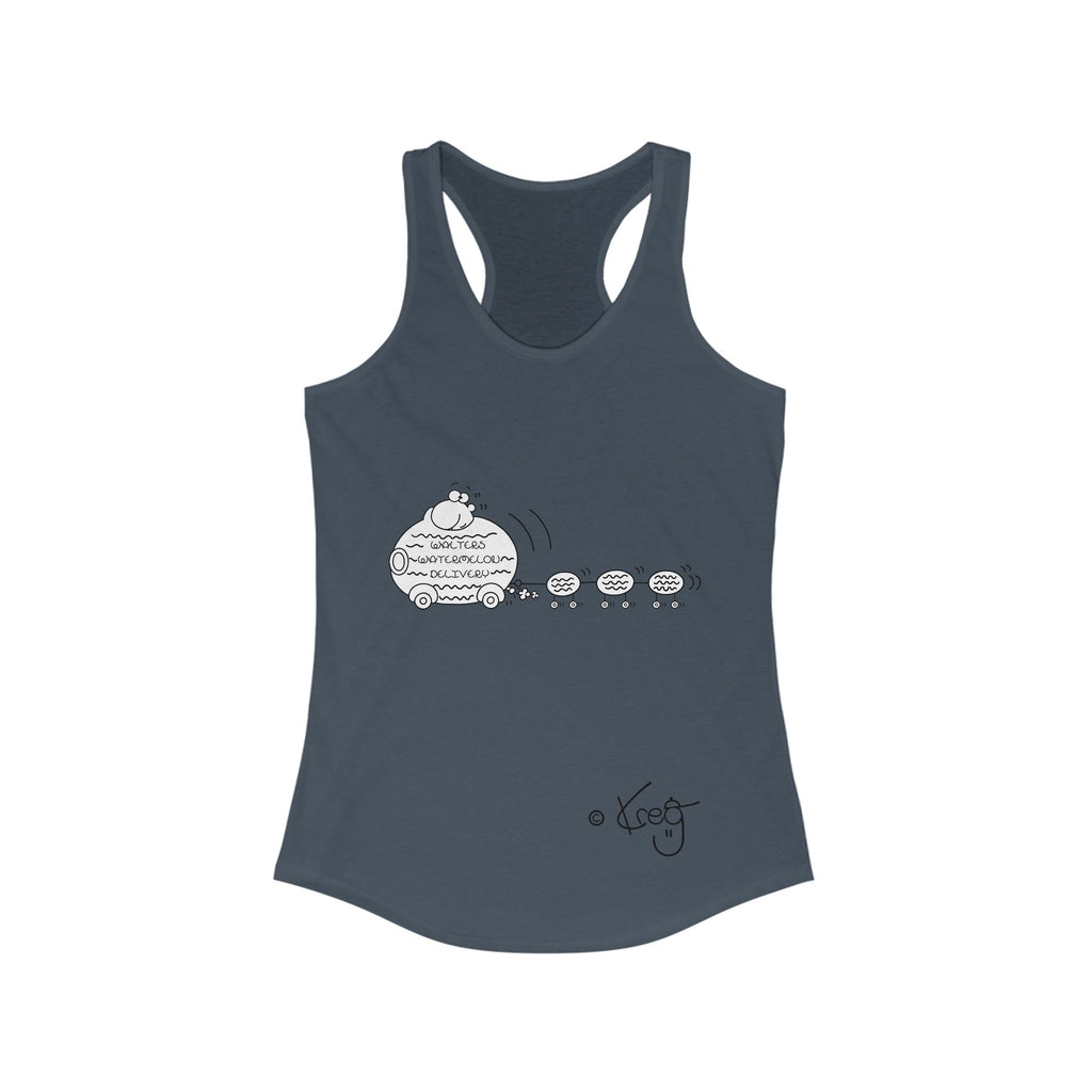 WALTER'S WATERMELON DELIVERY,Women's Ideal Racerback Tank