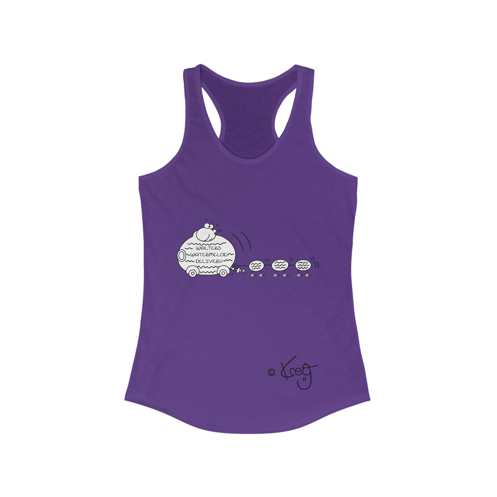 WALTER'S WATERMELON DELIVERY,Women's Ideal Racerback Tank