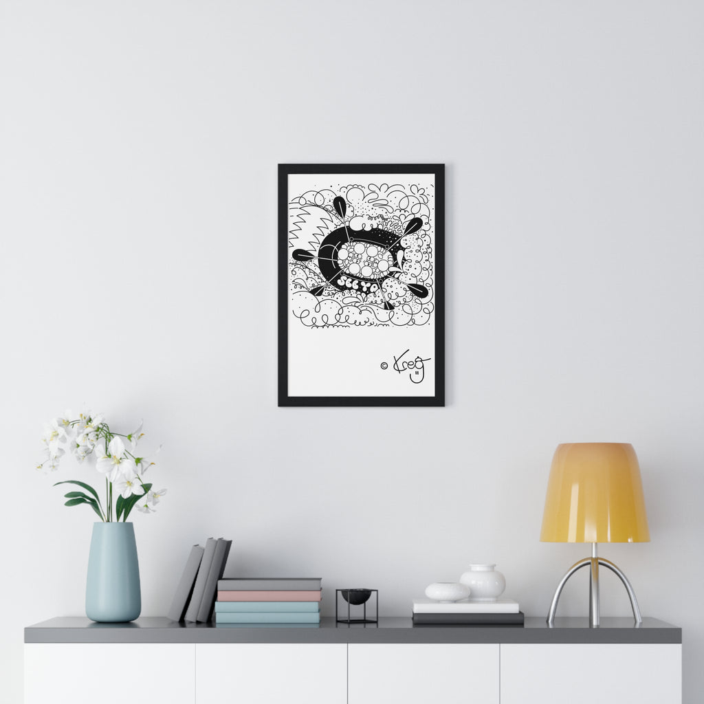 WHITEWATER RAFTING,Vertical Framed Poster