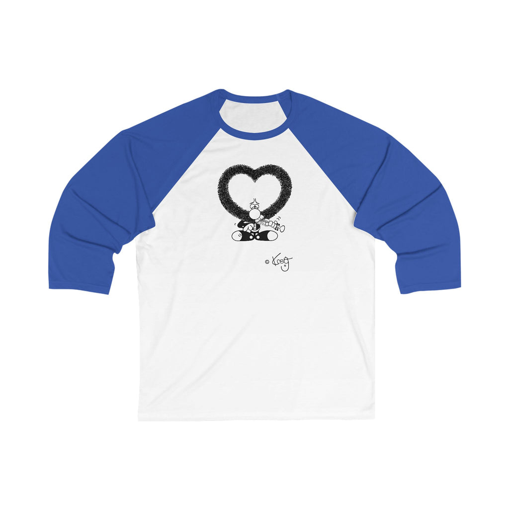 VIOLIN HEART MUSTACHE,Unisex 3\4 Sleeve Baseball Tee