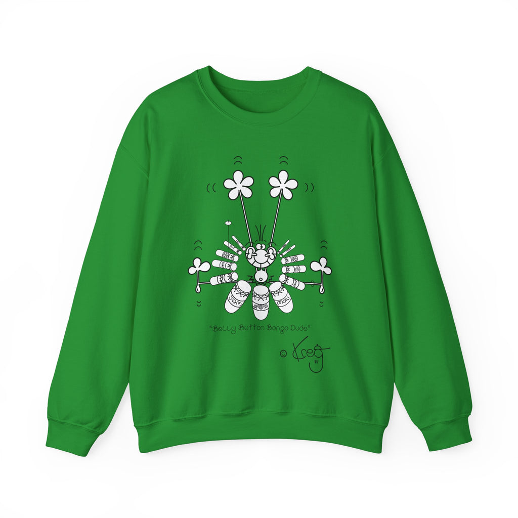 BELLY BUTTON BONGO DUDE,Unisex Heavy Blend™ Crewneck Sweatshirt