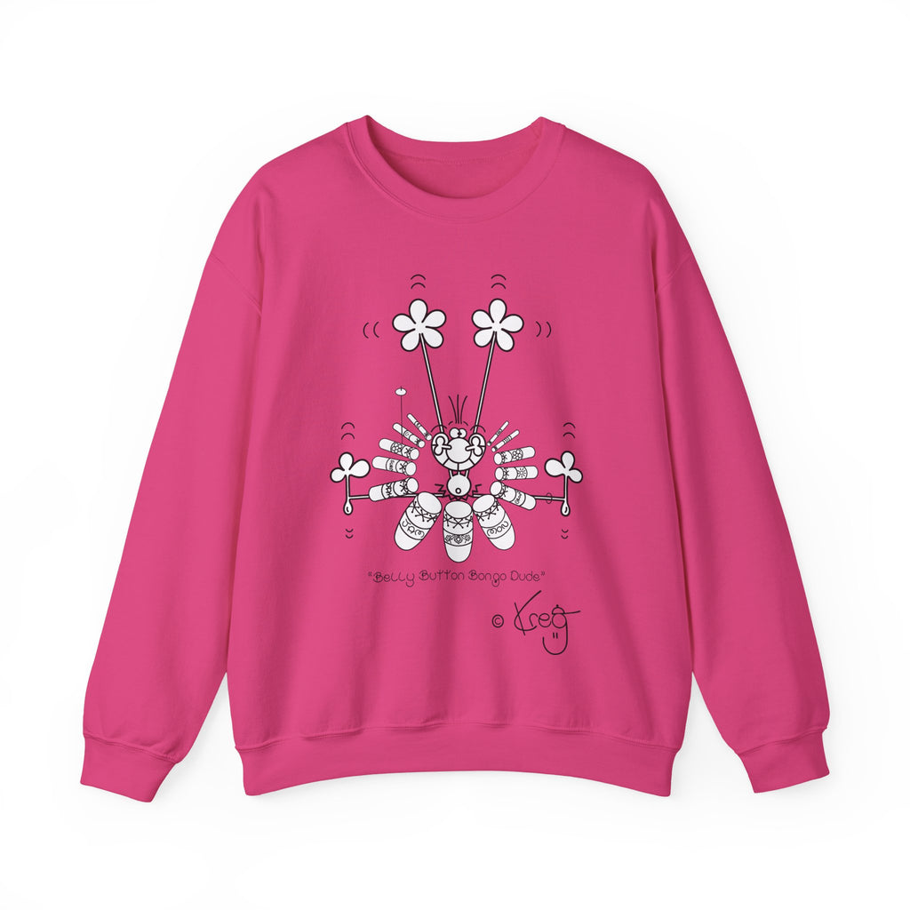 BELLY BUTTON BONGO DUDE,Unisex Heavy Blend™ Crewneck Sweatshirt