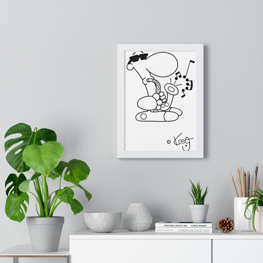 SAX DUDE,Premium Framed Vertical Poster