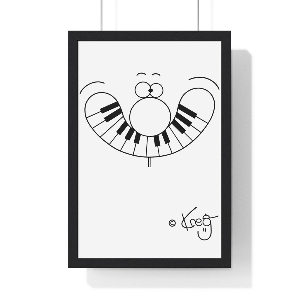 SMILE PIANO,Vertical Framed Poster