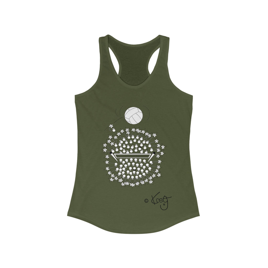 VOLLEYBALL FUN,Women's Ideal Racerback Tank