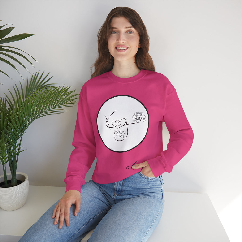 KREG MON ART LOGO,Unisex Heavy Blend™ Crewneck Sweatshirt