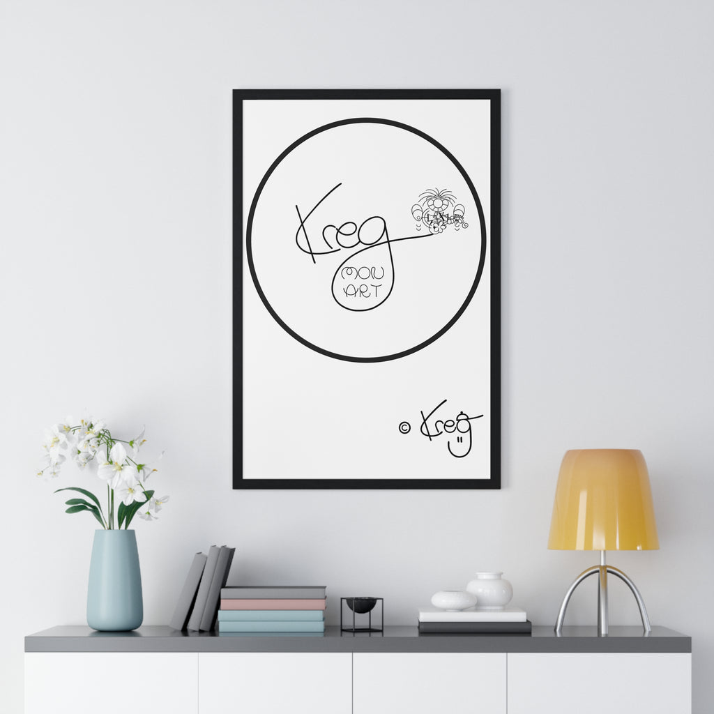 KREG MON ART LOGO,Premium Framed Vertical Poster