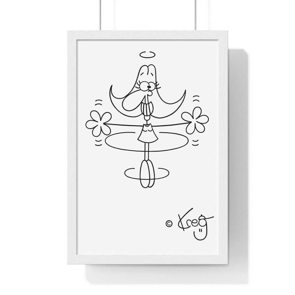 HAPPY DANCER,Vertical Framed Poster