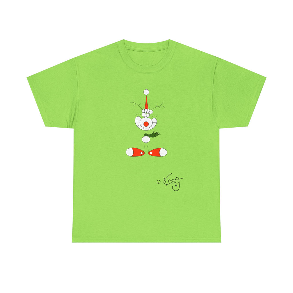 SMILE REINDEER,Unisex Heavy Cotton Tee