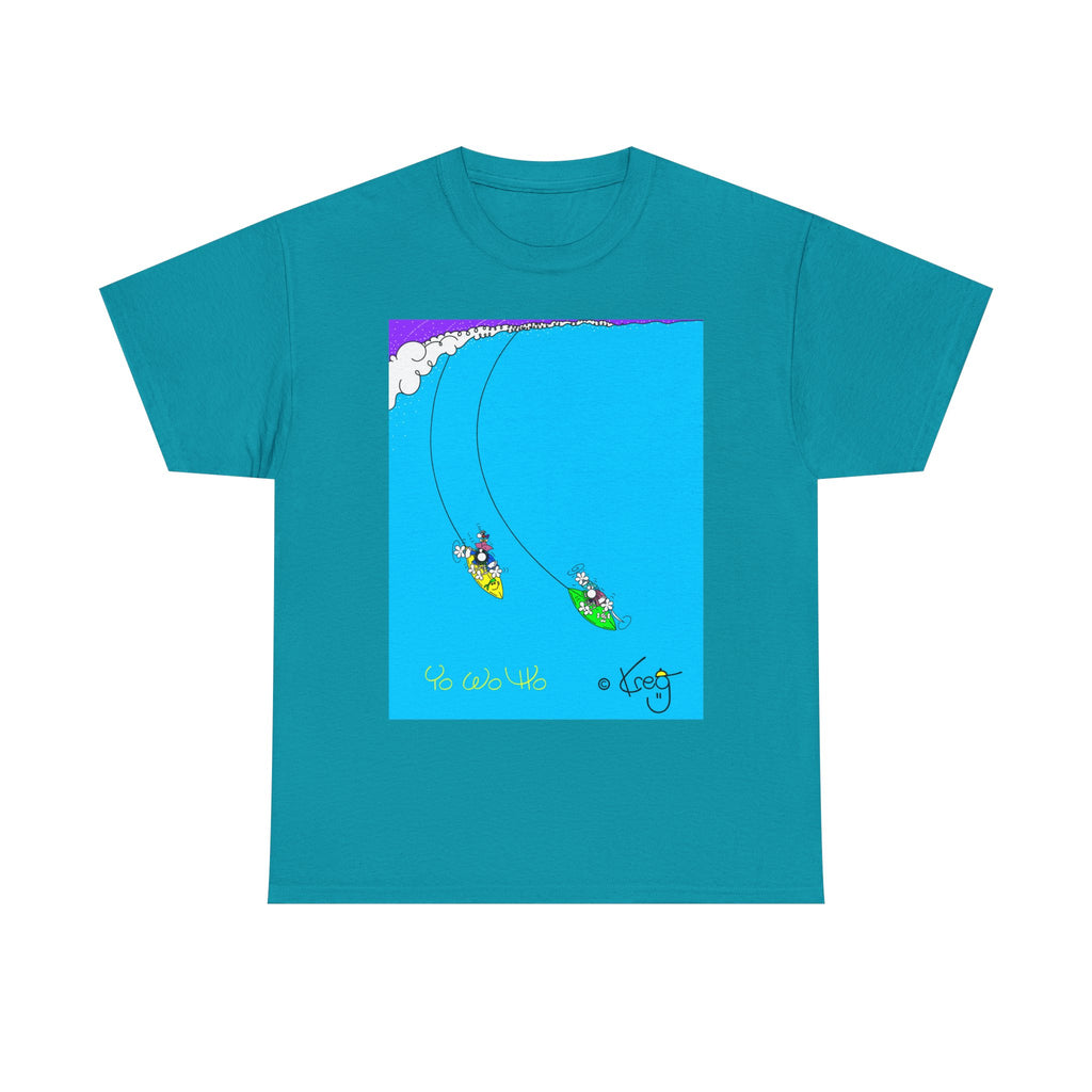 SURFING PIRATES YO WO HO,Unisex Heavy Cotton Tee