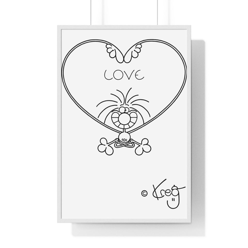 LOV YOGA,Premium Framed Vertical Poster