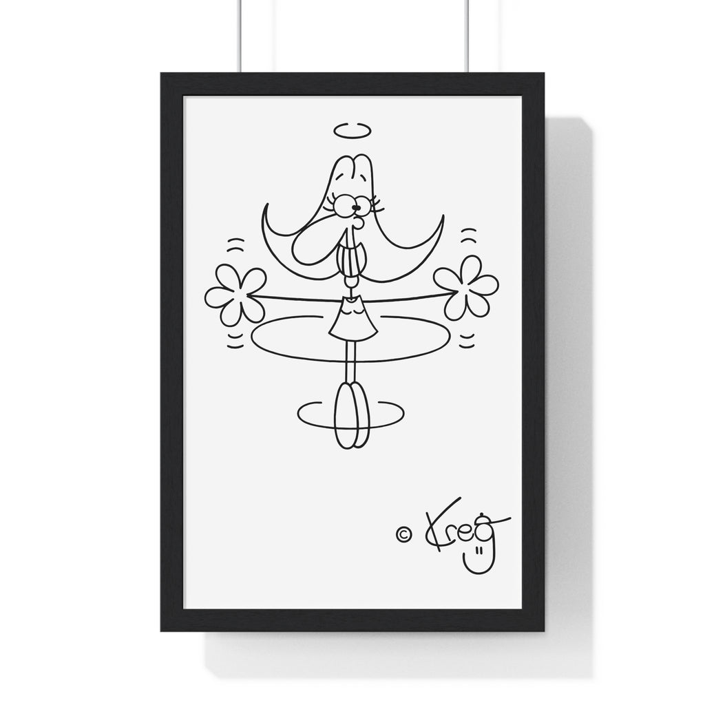 HAPPY DANCER,Vertical Framed Poster