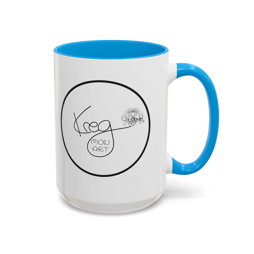 KREG MON ART LOGO Colorful Mugs, 11oz 15 oz