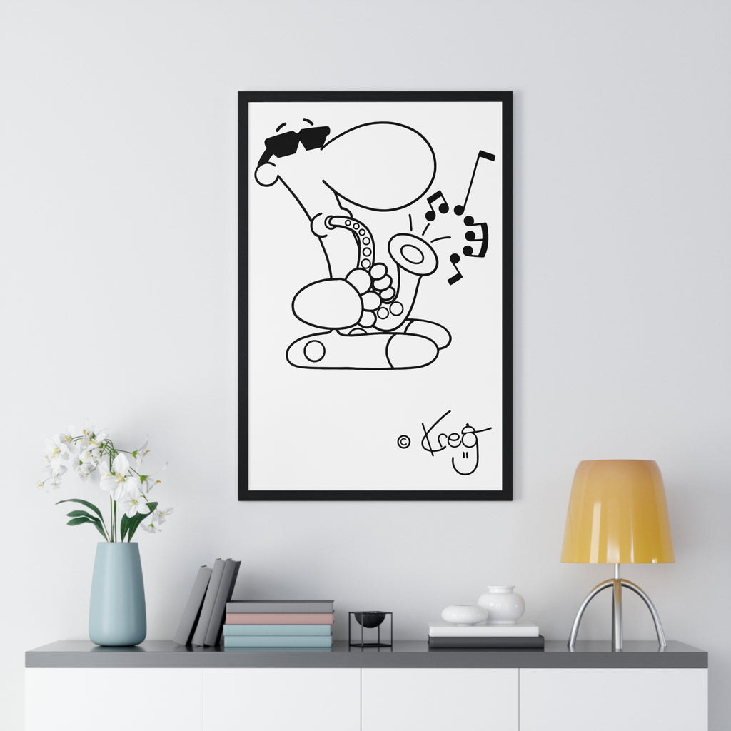 SAX DUDE,Premium Framed Vertical Poster