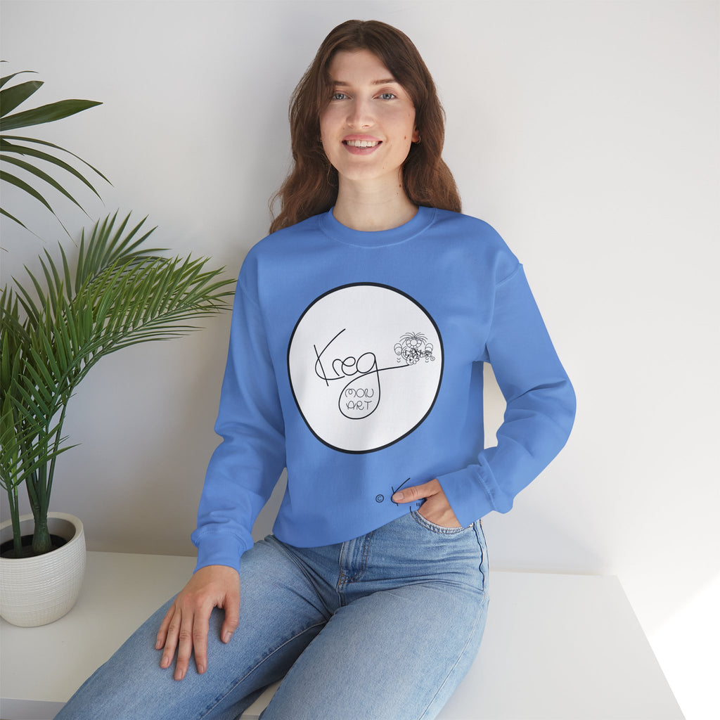 KREG MON ART LOGO,Unisex Heavy Blend™ Crewneck Sweatshirt