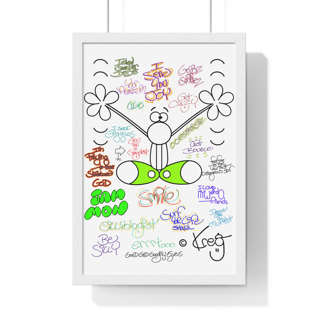 JOY GRAFFITI,Vertical Framed Poster