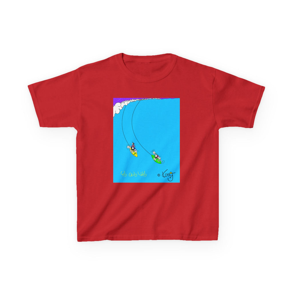 SURFING PIRATES YO WO HO,Kids Heavy Cotton™ Tee