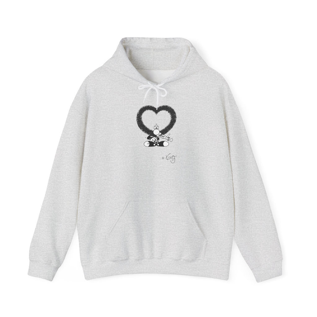 VIOLIN HEART MUSTACHE, Unisex Heavy Blend™ Hooded Sweatshirt