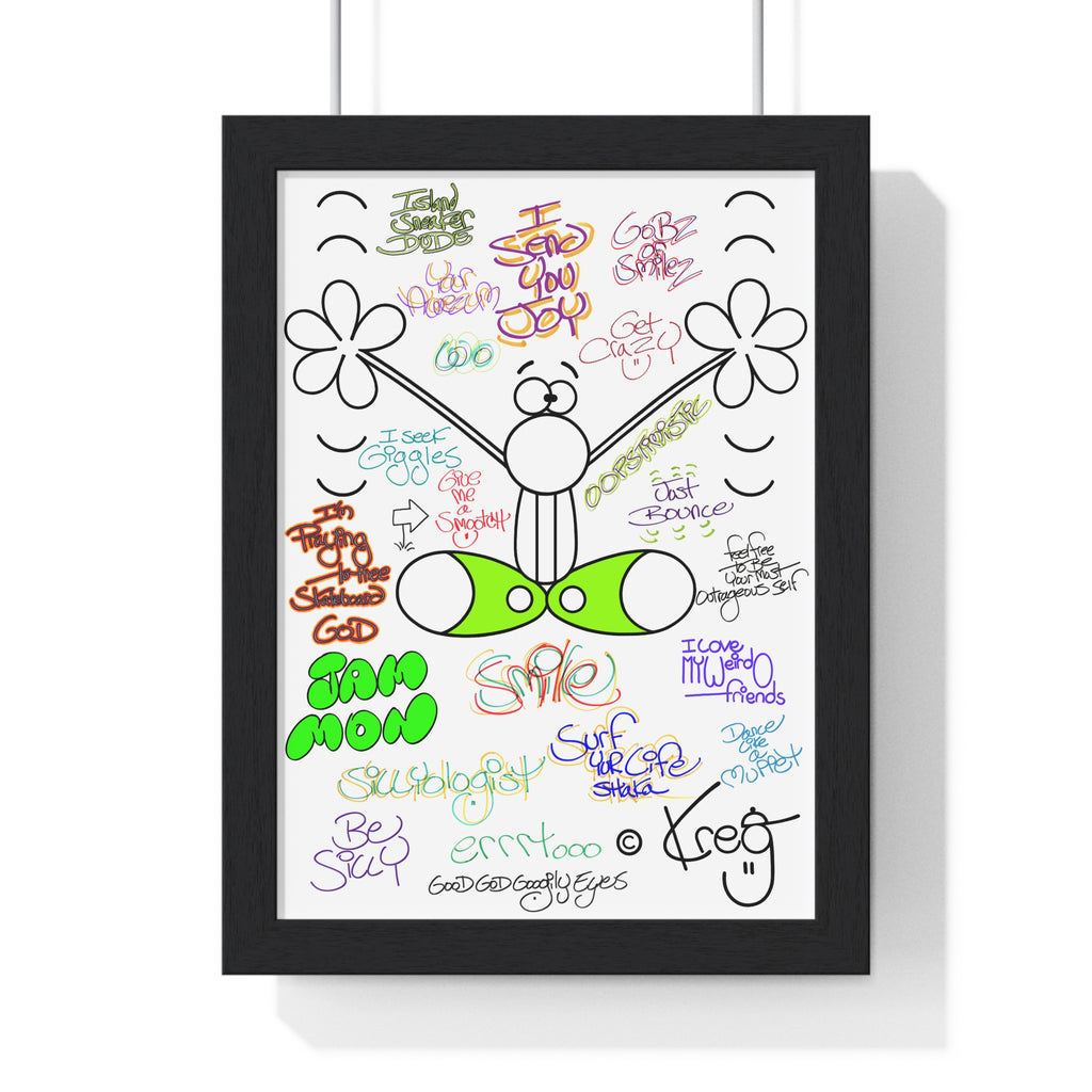 JOY GRAFFITI,Vertical Framed Poster