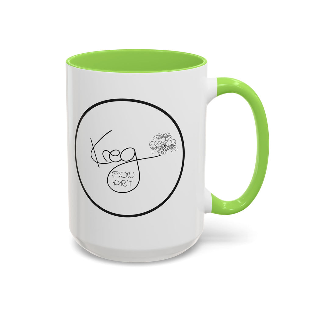 KREG MON ART LOGO Colorful Mugs, 11oz 15 oz