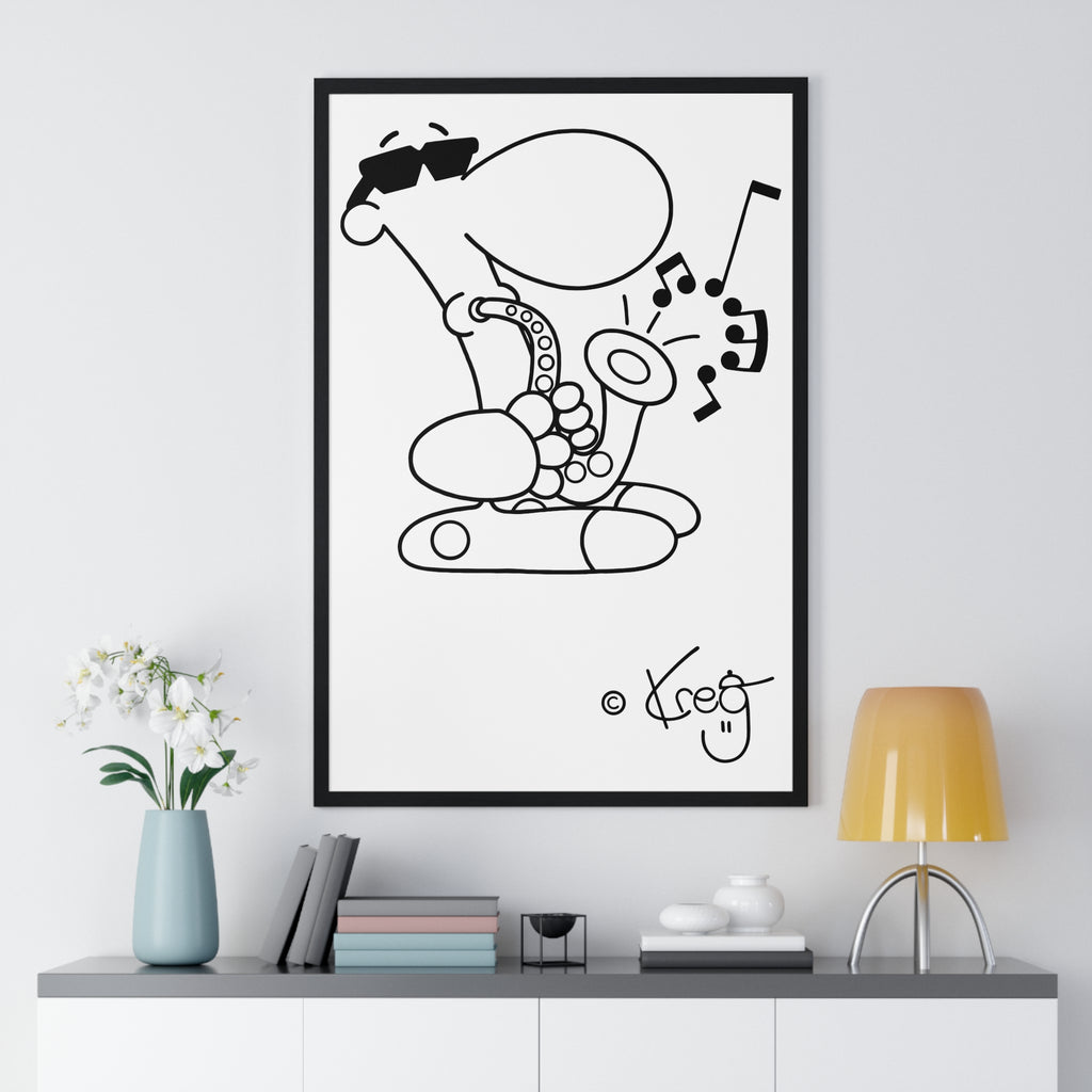 SAX DUDE,Premium Framed Vertical Poster