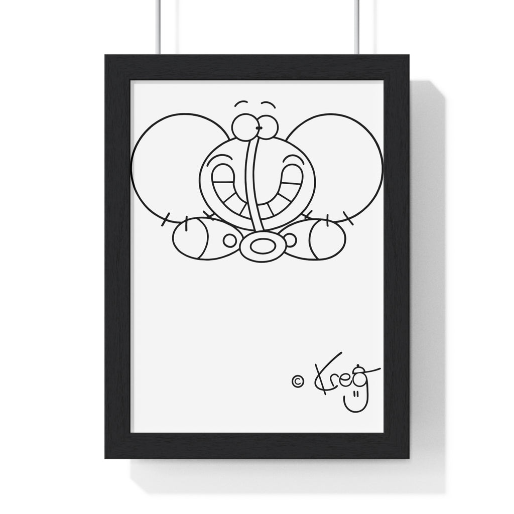 SMILE ELEPHANT,Premium Framed Vertical Poster