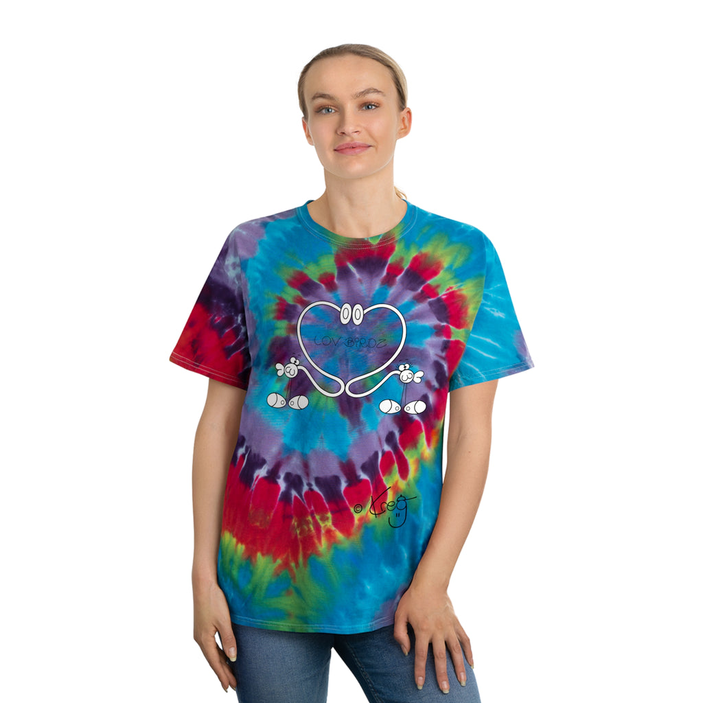 Lov Birdz,Tie-Dye Tee, Spiral